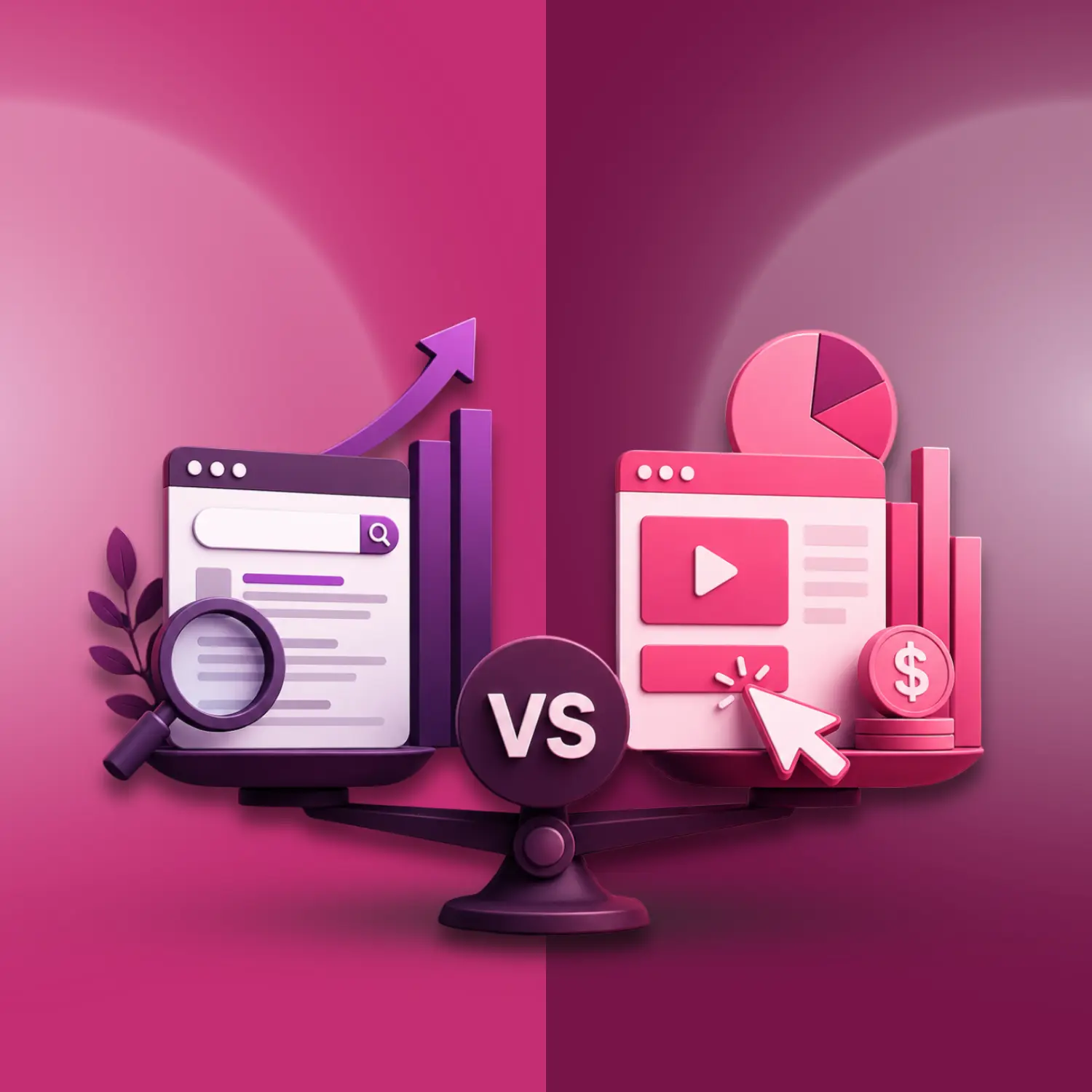 SEO vs paid ads article graphic
